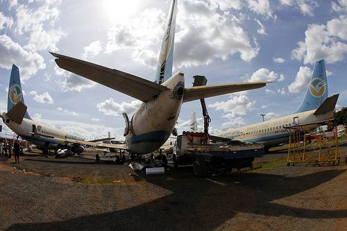Você está visualizando atualmente Começa retirada de aviões da Vasp no aeroporto de Brasília