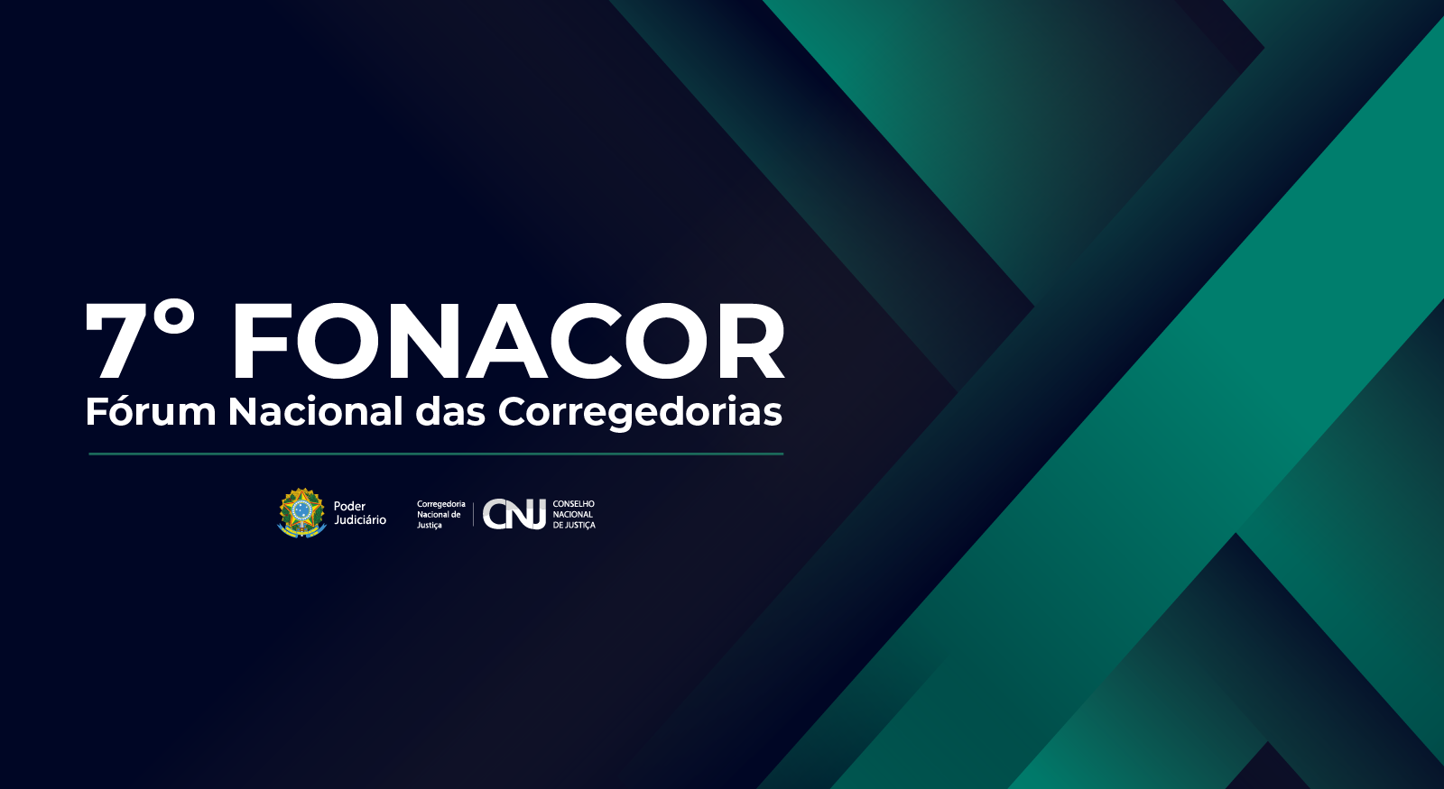 identidade visual do evento 7º Fórum Nacional das Corregedorias - FONACOR no formato 768x420 pixels