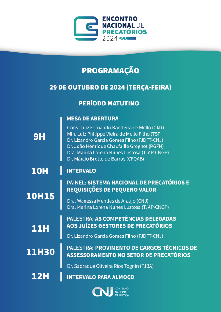 programacao encontro nacional de precatorios